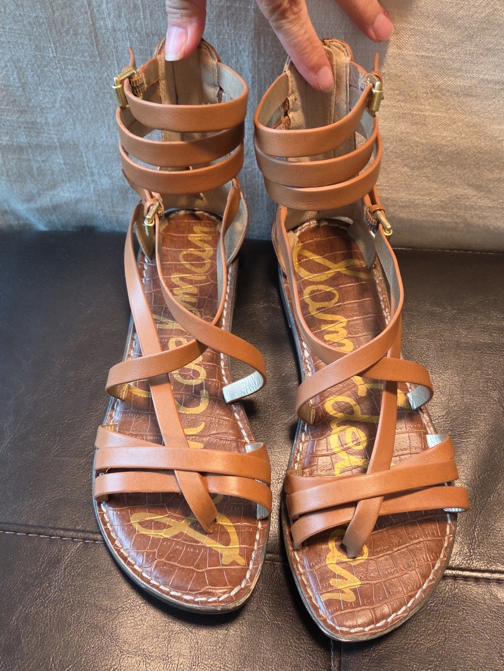 Women’s Tan Strappy Gladiator Sandals - Sam Edelman